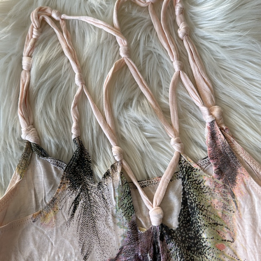 G U E S S Vintage Y2k Feather Boho Tank View 5